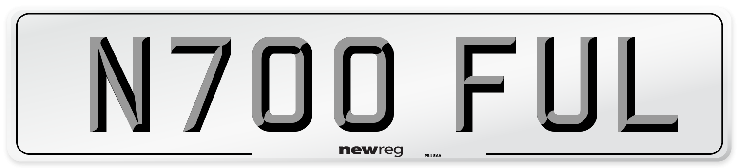 N700 FUL Number Plate from New Reg